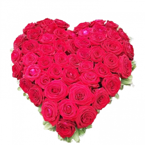 Coeur de roses rouges 