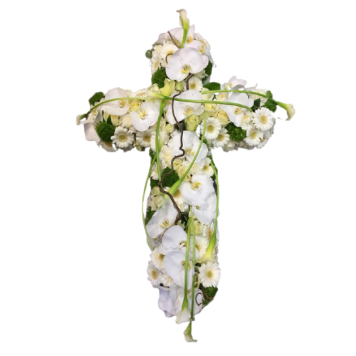 Croix funéraire  blanche 