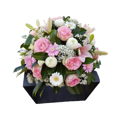 Coussin rond rose 