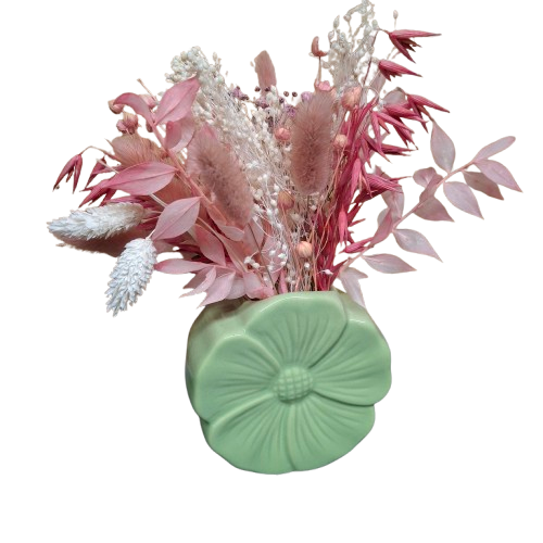 Vase Fleur et son bouquet de fleurs séchées